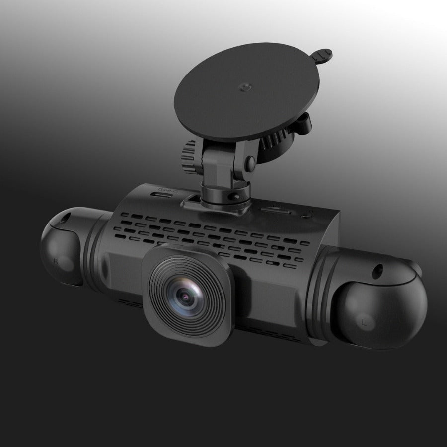 360 4-3 Channel Car Dash Cam with Night Vision
