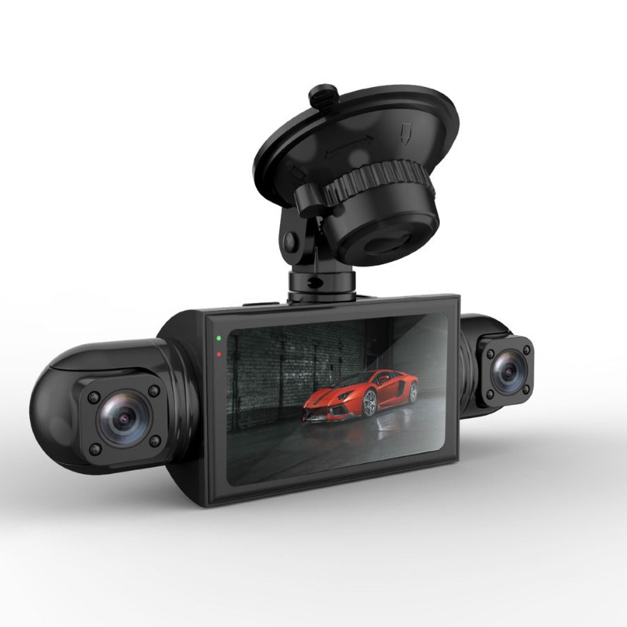 360 4-3 Channel Car Dash Cam with Night Vision