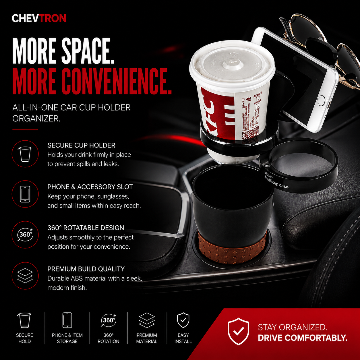 Car Cup Holders Mount Stand